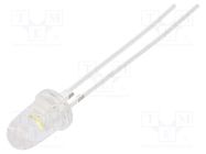 LED; 5mm; white cold; 90000÷110000mcd; 8°; Front: convex OPTOSUPPLY