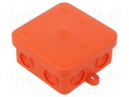 Enclosure: junction box; X: 75mm; Y: 75mm; Z: 36mm; polyetylene; IP55 OBO BETTERMANN