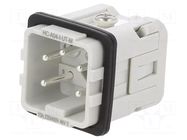 Connector: HDC; contact insert; male; PIN: 5; 10A; 500V; HEAVYCON PHOENIX CONTACT