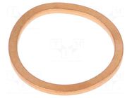 Gasket; copper; Thk: 1.5mm; Øint: 17mm; Øout: 21mm; DIN 7603 ELESA+GANTER