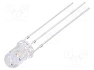 LED; 5mm; yellow/blue; 30°; Front: convex; 5VDC; No.of term: 3; round OPTOSUPPLY