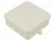 Enclosure: junction box; X: 100mm; Y: 100mm; Z: 40mm; polyetylene OBO BETTERMANN