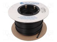 Heat shrink sleeve; glueless; 2: 1; 3.2mm; L: 30.48m; black; PVC ALPHA WIRE