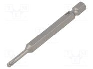 Screwdriver bit; spherical,Torx®; T15; Overall len: 70mm WIHA