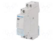 Contactor: 2-pole installation; 25A; 24VAC; NO x2; ESD; -10÷50°C HAGER