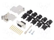 Connector: D-Sub; PIN: 9; plug; female; crimped; for cable; black ENCITECH