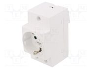 F-type socket (Schuko); 250VAC; 16A; for DIN rail mounting SCHNEIDER ELECTRIC