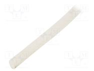 Insulating tube; silicone; natural; Øint: 5mm; Wall thick: 0.6mm 