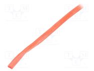 Insulating tube; silicone; red; Øint: 3mm; Wall thick: 0.4mm 