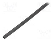 Insulating tube; silicone; black; Øint: 3.5mm; Wall thick: 0.4mm 