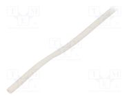 Insulating tube; silicone; white; Øint: 2mm; Wall thick: 0.4mm 