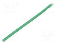 Insulating tube; silicone; green; Øint: 2mm; Wall thick: 0.4mm 