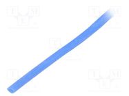 Insulating tube; silicone; blue; Øint: 2mm; Wall thick: 0.4mm 