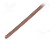 Insulating tube; silicone; brown; Øint: 1mm; Wall thick: 0.4mm 