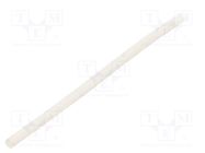 Insulating tube; silicone; white; Øint: 1.5mm; Wall thick: 0.4mm 