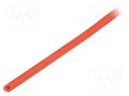 Insulating tube; silicone; red; Øint: 1mm; Wall thick: 0.4mm SYNFLEX