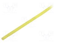 Insulating tube; silicone; yellow; Øint: 0.8mm; Wall thick: 0.4mm 