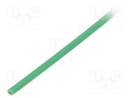 Insulating tube; silicone; green; Øint: 0.8mm; Wall thick: 0.4mm 