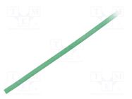 Insulating tube; silicone; green; Øint: 0.3mm; Wall thick: 0.2mm 