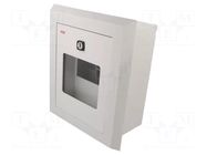 Enclosure: emergency; X: 200mm; Y: 245mm; Z: 82mm; plaster embedded ABB