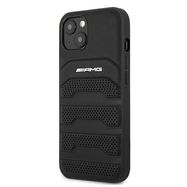AMG AMHCP13SGSEBK iPhone 13 mini 5,4" czarny/black hardcase Leather Debossed Lines, Mercedes
