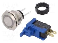 Switch: vandal resistant; Pos: 2; SPDT; 300mA/250VDC; IP65; (ON)-ON ONPOW