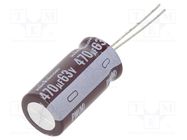 Capacitor: electrolytic; low ESR; THT; 470uF; 63VDC; Ø12.5x25mm NICHICON