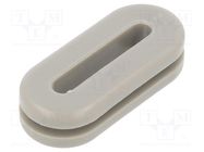 Grommet; PVC; grey; Panel thick: max.3mm; -30÷60°C; UL94V-0 