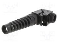 Cable gland; angular; PG13,5; IP68; polyamide; black; HSK-W-FLEX HUMMEL