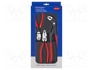 Kit: pliers; side,adjustable,universal; 3pcs. KNIPEX