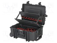 Case; Kind of container: tool case; with wheels; 609x263x428mm KNIPEX