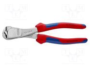 Pliers; end,cutting; high leverage; 200mm KNIPEX