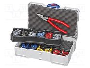 Kit: for crimping push-on connectors, terminal crimping; case KNIPEX