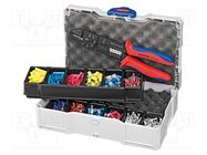 Kit: for crimping push-on connectors, terminal crimping; case KNIPEX