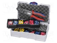 Kit: for crimping push-on connectors, terminal crimping; case KNIPEX