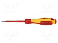 Screwdriver; insulated; hex key; HEX 2mm; Blade length: 75mm KNIPEX