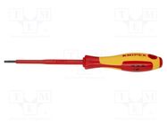 Screwdriver; insulated; slot; 3,0x0,5mm; Blade length: 75mm; 1kVAC KNIPEX