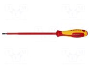 Screwdriver: insulated; slot; 4.5x0.8mm; Blade length: 180mm KNIPEX
