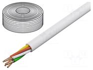 Wire; YTDY; 6x0.5mm; round; wire; Cu; PVC; white; Øcore: 0.5mm TECHNOKABEL