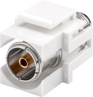 Keystone Module SAT/Antenna, Flush Mount - 18.9 mm width, Coaxial female (socket) > F female