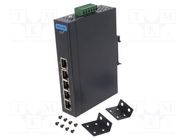 Switch Ethernet; unmanaged; Number of ports: 5; 12÷48VDC; RJ45 ADVANTECH