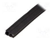 Gasket; EPDM; black; L: 10m; W: 11mm; H: 21.5mm; Panel thick: 1÷3mm RST ROZTOCZE