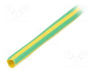 Heat shrink sleeve; 3: 1; 3mm; L: 30m; yellow-green; Temp: -50÷135°C HELLERMANNTYTON