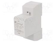 Transformer: mains; 10VA; 230VAC; 8V; Leads: terminal block; IP30 BREVE TUFVASSONS