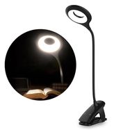 Wireless LED reading lamp with clip + black micro USB cable, Hurtel