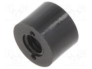 Spacer sleeve; cylindrical; polyamide; M4; L: 6mm; Øout: 8mm; black DREMEC