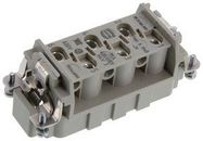 RECTANGULAR HAN INSERT, PLUG, 6WAY SCREW