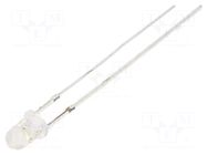 LED; white cold; 3mm; 2180÷3000mcd; 70°; Front: convex; 2.8÷3.6VDC OPTOSUPPLY