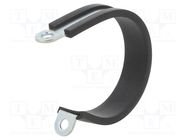 Fixing clamp; ØBundle : 41mm; W: 12mm; steel; Cover material: EPDM MPC INDUSTRIES