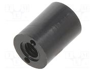 Spacer sleeve; cylindrical; polyamide; M3; L: 8mm; Øout: 6mm; black DREMEC